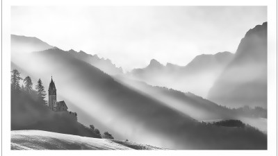 차펠의 일출빛(B&W)