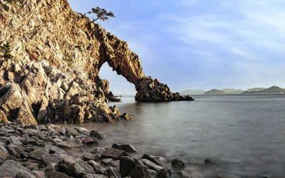 충남태안 황금산 코끼리바위.