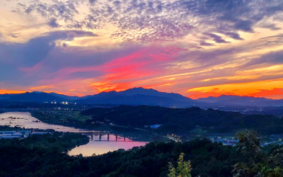 충주 건지 일몰