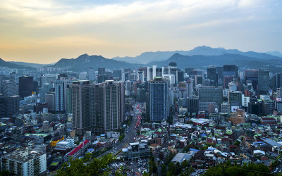 서울 남산에서/인왕산/한국은행/북악산/도봉산.