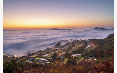 백봉산 여명