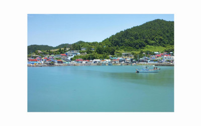 여수 낭도마을과  섬.