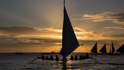 sunset sailing